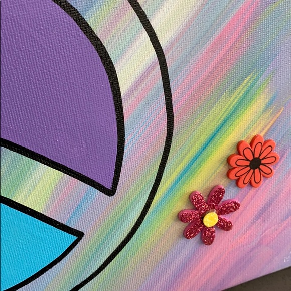 Peace Sign POP Art Painting Hippie - Picture 3 of 8